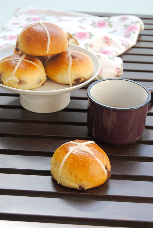 Chocolate Chip Hot Cross Buns