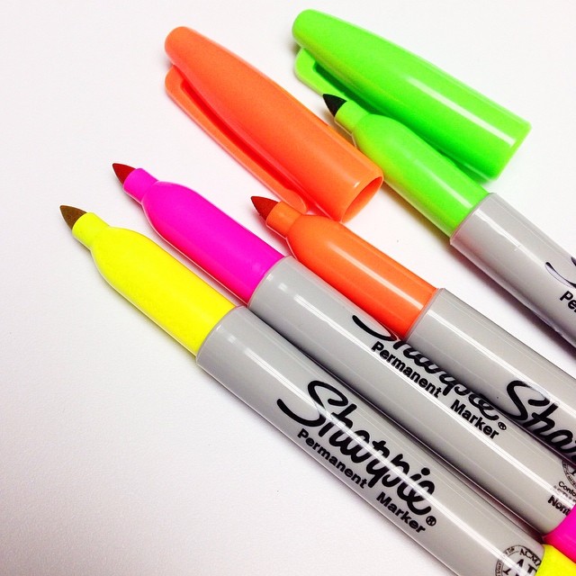 That's some serious neon. @sharpie #markers #stationery #pens #penporn #neon