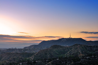 Hollywood Sign at sunset