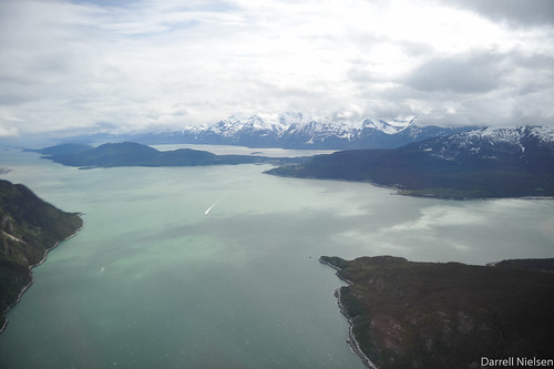 ocean mountains alaska helicopter skagway fjord