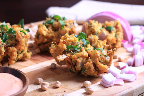 Curried Chickpea and Onion Fritters