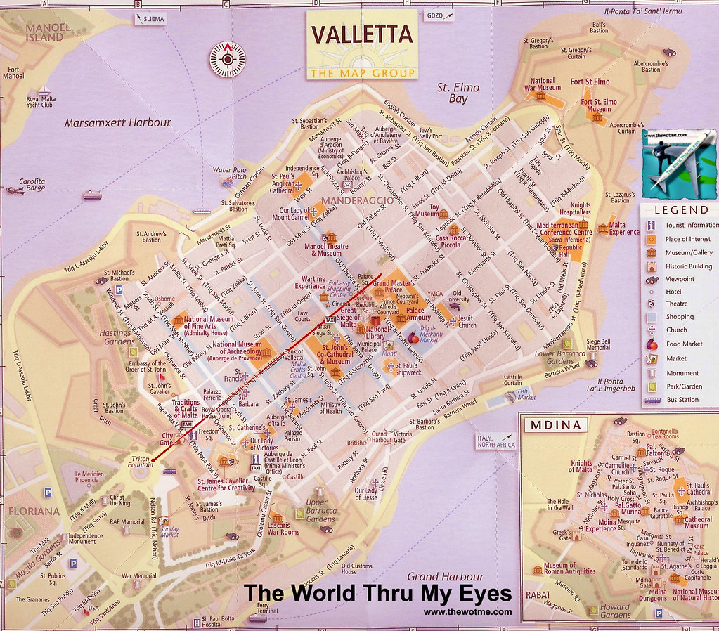 Mapa de La Valeta