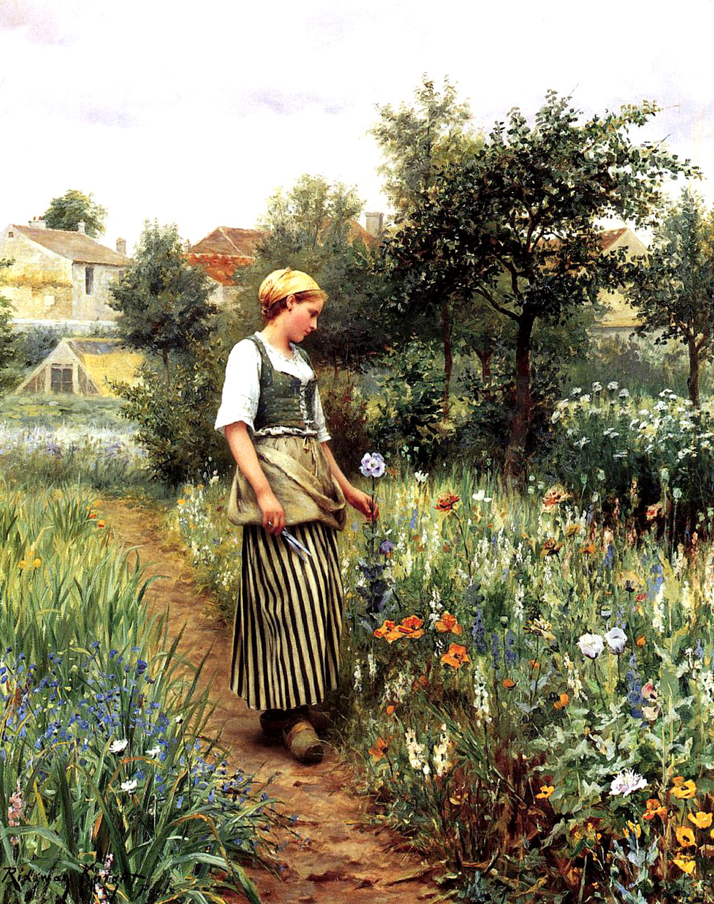 In the garden by Daniel Ridgway Knight, 1898