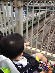 跨線橋から電車をみる (2012/6/24)