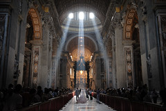 Blessed by the crepuscular rays at Saint Peter's Basilica.