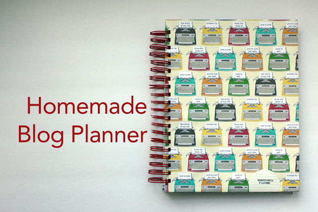 Homemade Blog Planner