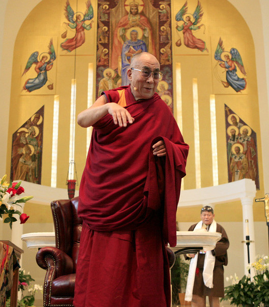 The Dalai Lama at Madonna della Strada Chapel