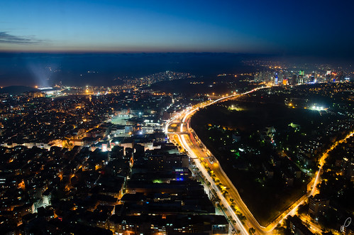 longexposure sunset panorama colors skyline turkey nikon highway downtown istanbul 1750 cbd expressway tamron f28 levent rooftopping d7000