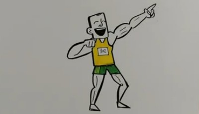 100m na olympiádě: krátké animované video