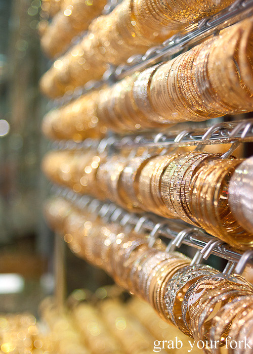 Gold bangles at the Gold Souk in Dubai