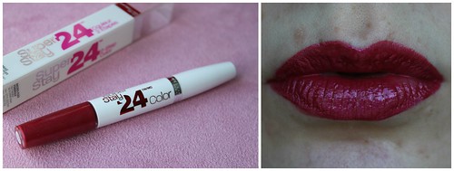 Maybelline Super Stay 24 hour lip glos stick australian beauty review ausbeautyreview blog blogger aussie honest long lasting drugstore priceline affordable makeup cosmetics pink red 15 all day cherry