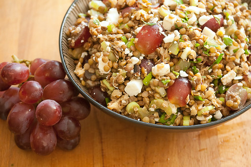 Lentil Salad with Grapes and Feta