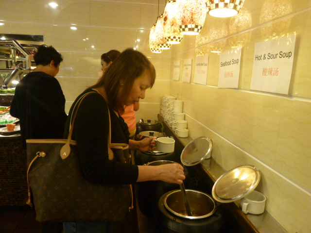 Aileen getting soup - oh my buhay