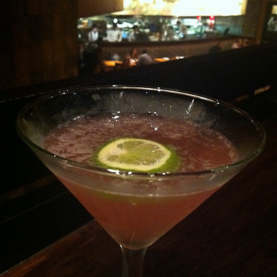 A close up shot of a martini drink.