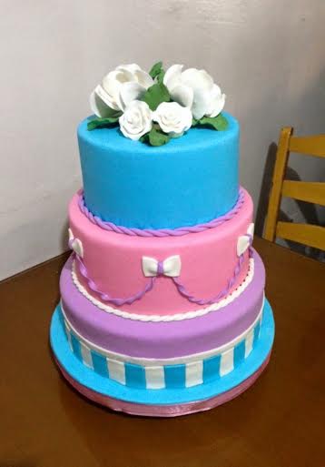 Simple Pastel Wedding Cake by Aurora Annabelle Gomez