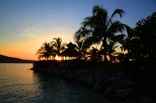 sunset beach nature jamaica ochorios