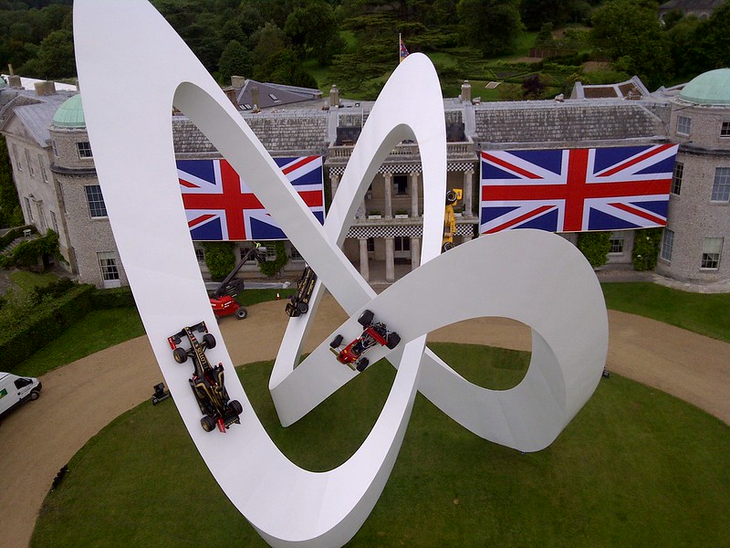 Lotus sculpture at Goodwood Festival of Speed