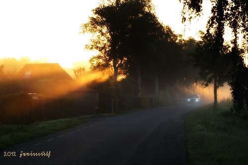 morning holland up car sunrise early belt wake brocken has niederlande schutsloot