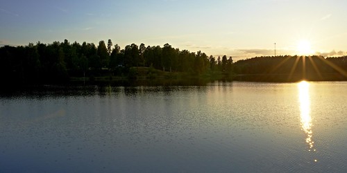 sunset lake see evening abend sonnenuntergang stavsjö