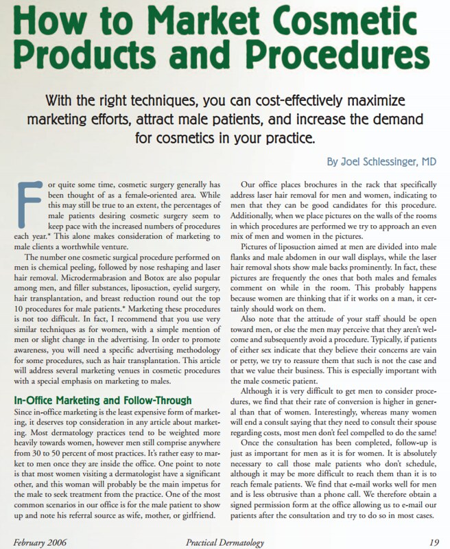 How to Market Cosmetic Products and Procedures