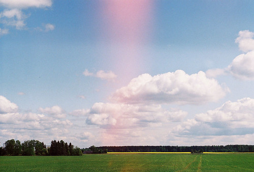 sky film field clouds analog 35mm landscape estonia lightleak zenit eesti zenitem