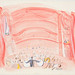 Elmyr de Hory, 'Orchestral Scene,' in the style of Raoul Dufy, ca. 1971, watercolor on paper. Collection of Mark Forgy, photo by Robert Fogt