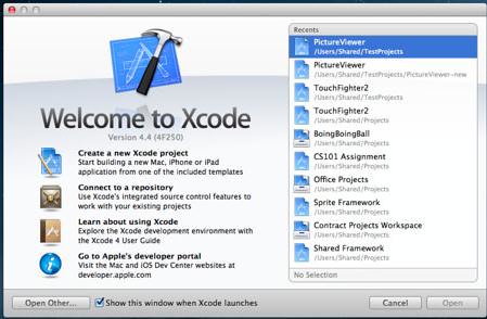 Xcode 4.4