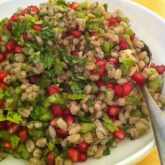 Barley and pomegranate salad