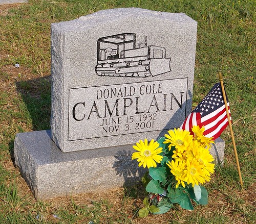 flowers cemeteries plants usa oklahoma constructionworkers photographs northamerica americanflags heavyequipment gravestones waymarks donaldcolecamplain donaldcamplain