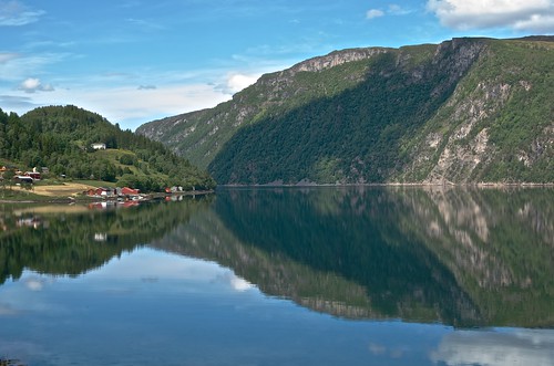 reflection norway calm fjord