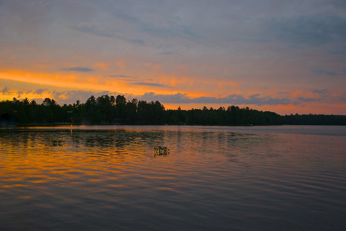 sunset lake wisconsin evening chain fourth rhinelander moens fourthlake