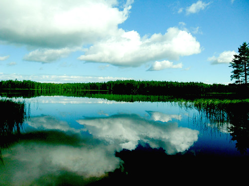 summer sky cloud lake water clouds finland landscape 2012