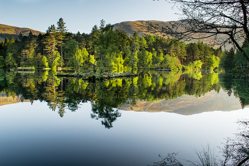 blue water reflections landscape scotland scottish glen glencoe loch lochan summe