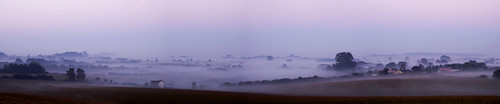 from panorama fog denmark view top panoramic
