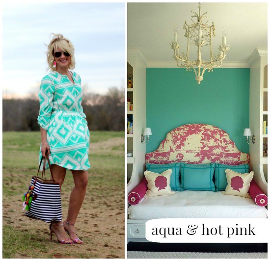 Hi Sugarplum | {Outfit Inspiration} Aqua & Hot Pink