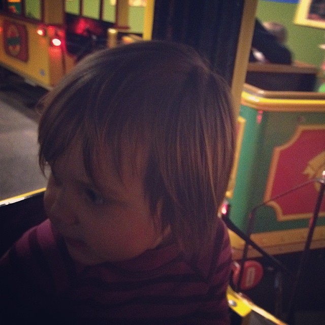 Riding the train at the Strong. #latergram