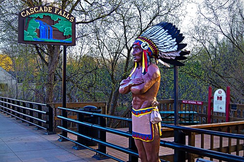 statue wisconsin indian chief landmark falls seminole cascade osceola lightroom a55