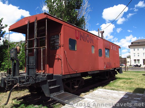 An old caboose at the Medicine Bow Museum. The really cool thing was that we could walk right inside it! Medicine Bow, Wyoming