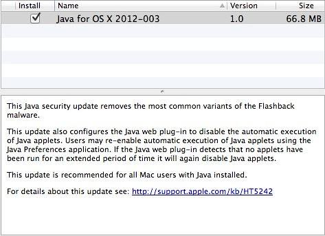 apple java security update