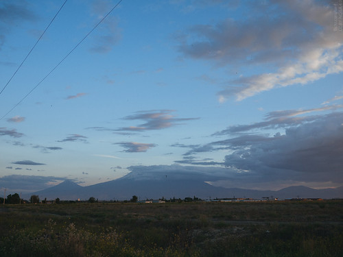 mountains landscape evening outdoor armenia ararat
