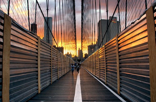 nyc bridge sunset sun ny newyork skyline brooklyn cityscape manhattan tag brooklynbridge