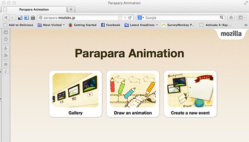 A screen-captured image from the Parapara website