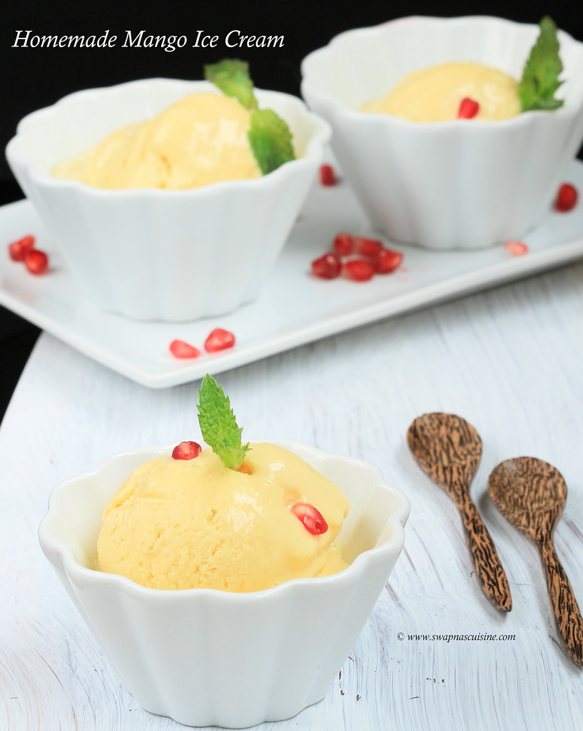 Eggless Mango Ice Cream Recipe