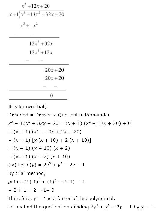 NCERT Solutions for Class 9th Maths Chapter 2 Polynomials