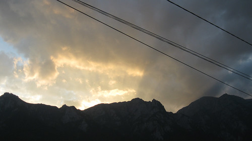 light sunset sun mountain mountains clouds landscape romania bucegi busteni
