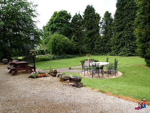 Beautiful yard and sitting area at Ardmore House, Kinnetty, County Offlay, Ireland