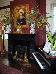 Houmas House Plantation - Main House - Interior - Music Room - Fireplace
