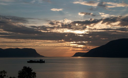 sunset canon coast norge aperture vessel cargo 7d fjord sula sunnmøre flickery norcargo canoneos7d efs1585mm cloudsstormssunsetssunrises hareidslandet kystfrakter