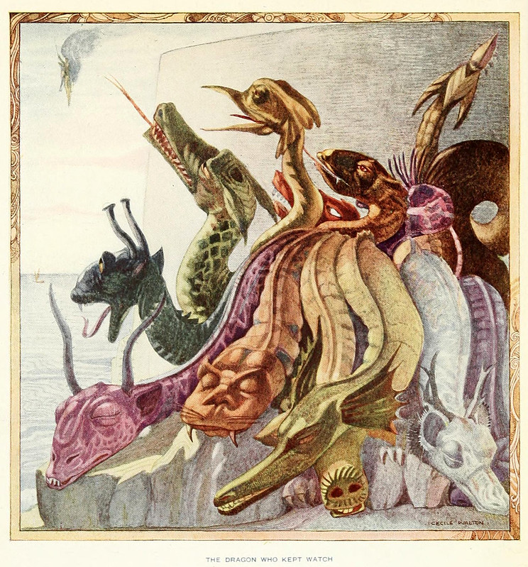 Cecile Walton - "The Dragon Who Kept Watch" (Polish fairy tales, 1920)