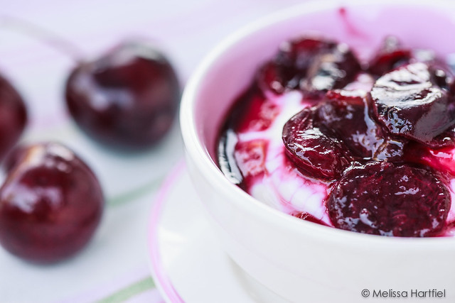 Cherry Vanilla Compote with Yogurt